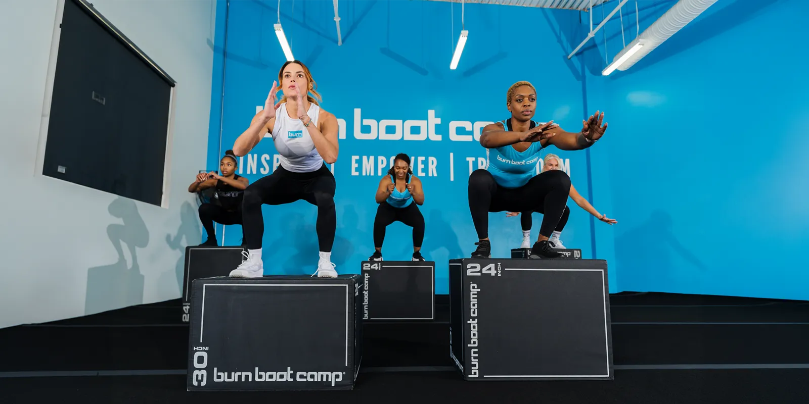 Members training together at Burn Boot Camp